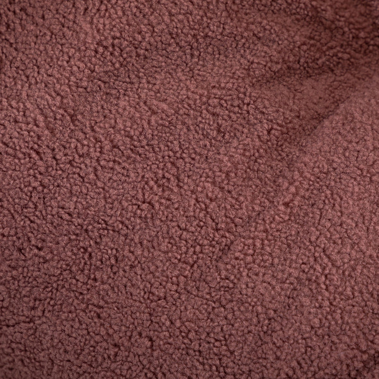 010-Soft Teddy Fabric Tufted Foam Bean Bag Chair With Teddy Fabric Bean Paste Red Hallohomie