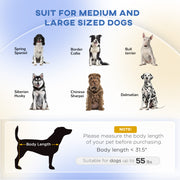 PawHut 38" Dog Sofa for Medium Large Dogs, Dog Couch with Removable Cushion, Washable Cover, Anti-slip Feet for Dogs Up to 55 lbs, Gray Hallohomie