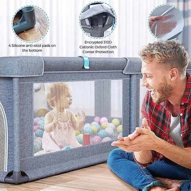 سياج لعب XL للأطفال مع بوابة 150×180 سم