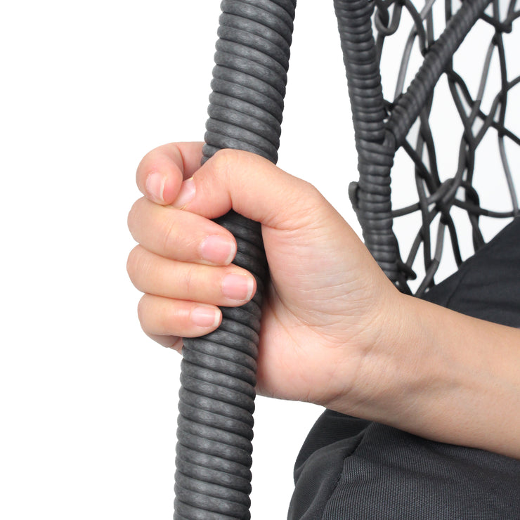 New Comming Outdoor Indoor PE wicker Swing Egg Chair Gray Color Hallohomie