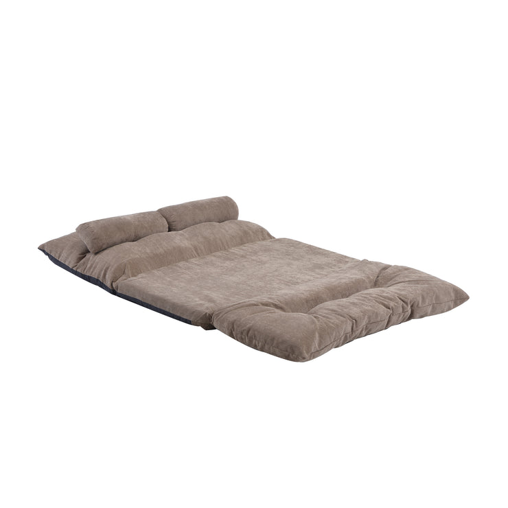 Orisfur. Lazy Sofa Adjustable Folding Futon Sofa Video Gaming Sofa with Two Pillows Hallohomie