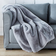 Cassilda Luxury Chinchilla Faux Fur Throw Blanket (50" x 60") Hallohomie