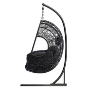 New Comming Outdoor Indoor PE wicker Swing Egg Chair Gray Color Hallohomie