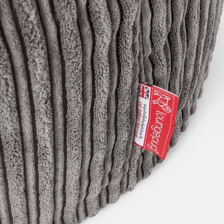 The Albert Sofa Bean Bag Cord Graphite Grey Hallohomie