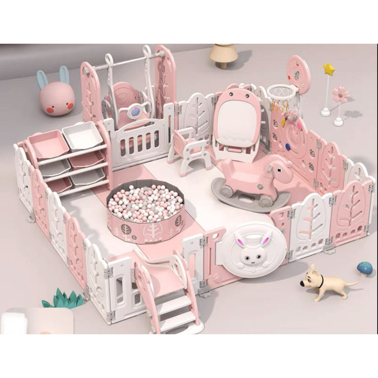 Large Kids Play Yard with Swing/Slide/Pool
