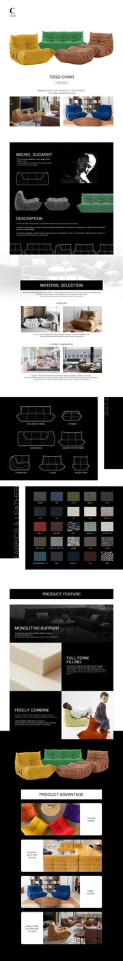 ChiuChiu Furniture Togo Chair LOUNGE CHAIR Hallohomie