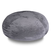 Minky Velvet Bean Bag Chair, Grey - 3ft Plush Floor Chair for Kids and Adults w/Washable Cover, Lounge Chair with Stretchable Fabric, Comfy Bedroom Chair, Filled with Shredded and Memory Foam. Hallohomie