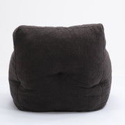 010-Soft Teddy Fabric Tufted Foam Bean Bag Chair With Teddy Fabric Dark Gray Hallohomie