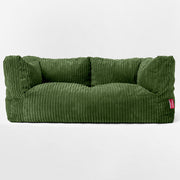 The Albert Sofa Bean Bag Cord Forest Green Hallohomie
