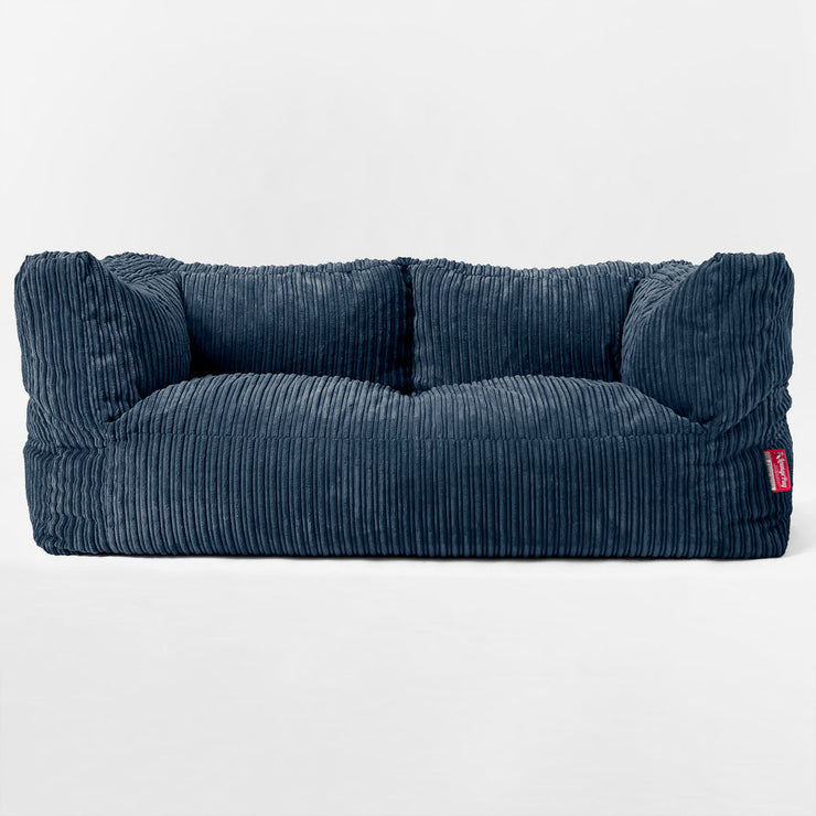 The Albert Sofa Bean Bag Cord Navy Blue Hallohomie