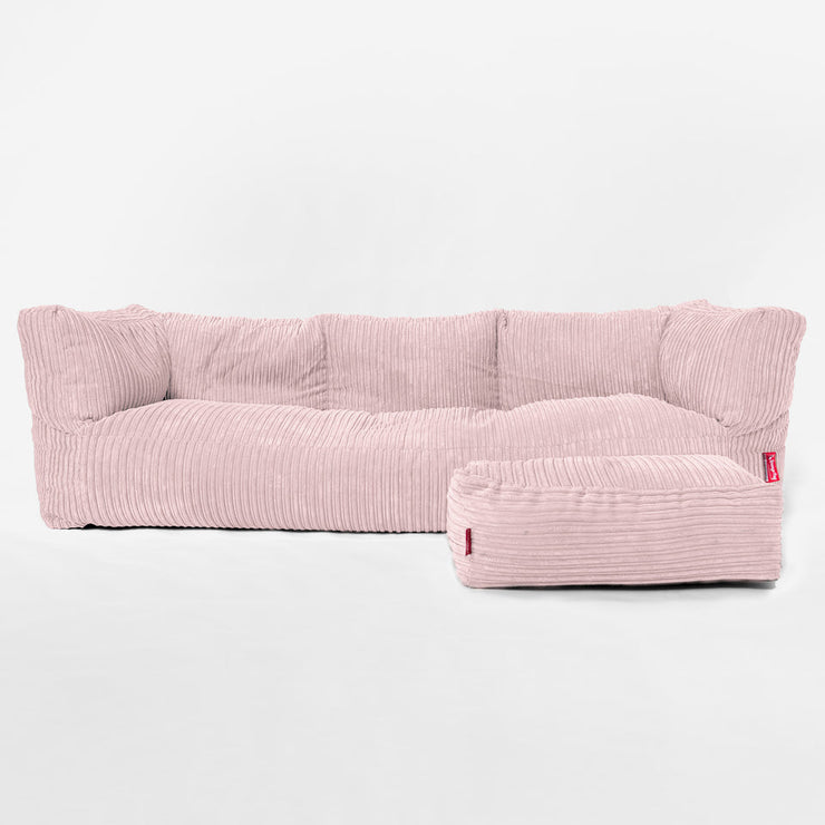The Albert Sofa Bean Bag Cord Blush Pink Hallohomie