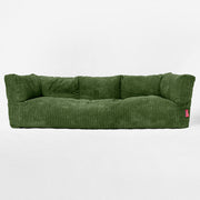 The Albert Sofa Bean Bag Cord Forest Green Hallohomie