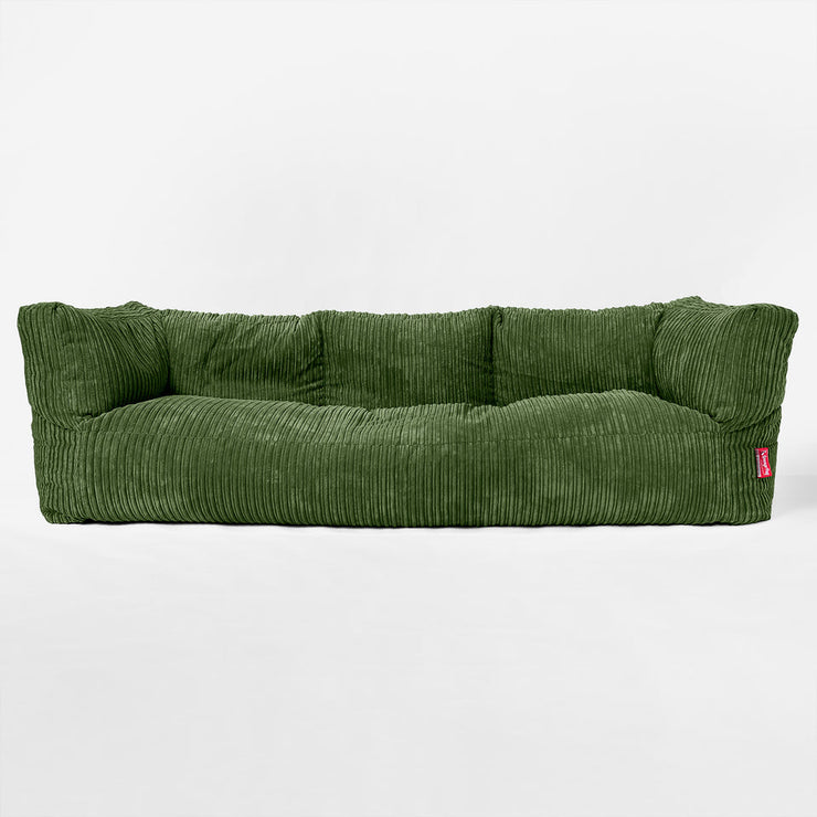 The Albert Sofa Bean Bag Cord Forest Green Hallohomie