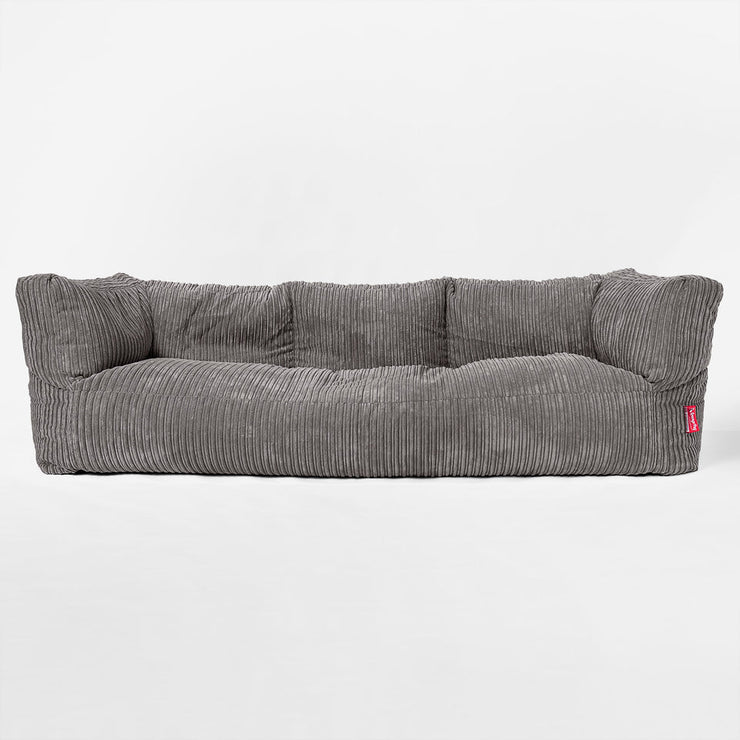The Albert Sofa Bean Bag Cord Graphite Grey Hallohomie
