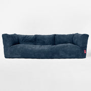 The Albert Sofa Bean Bag Cord Navy Blue Hallohomie